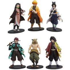 تصویر فیگور انیمه شیطان کش مجموعه ۶ عددی سایز ۱۵ سانتی متر 