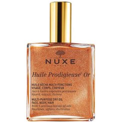 تصویر روغن مو و بدن شاین دار مدل Huile Prodigieuse Or حجم 100 میلی لیتر نوکس Nuxe Huile Prodigieuse Or 100 ml