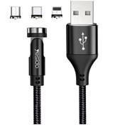 تصویر کابل شارژ مگنتی USB به microUSB / USB-C / LIGHTNING یسیدو مدل YESIDO CA68 