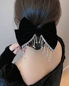 تصویر گیره پاپیون مخملی 