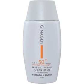 تصویر ضد آفتاب بی رنگ ژیناژن پوست چرب و مختلط ginagen-sun-screen-for-oily-skins SPF50 