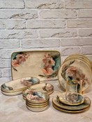 تصویر سرویس پذیرایی و عصرانه خوری و استکان نعلبکی چای خوری pink محصول گونول Gönül ترکیه - سرویس ۱۵ پارچه 