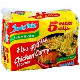 تصویر نودل اندومی مرغ بلدی بسته 5 عددی indomie chicken flavour noodles