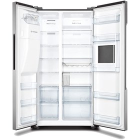 تصویر یخچال ساید بای ساید 30 فوت هایسنس RS696N4BGU نقره ای Hisense RS696N4BGU 30FT 696L SIDE BY SIDE refrigerator freezer