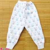 تصویر شلوار توکُرکی نوزاد و کودک دورس آبی خرگوش Baby warm pants 