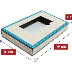 تصویر جعبه شیرینی نخودچی بدون طلق(فروش کیلویی) 