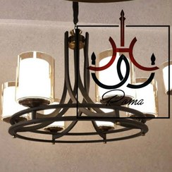 تصویر لوستر مدرن ۶ شاخه پروفیل سقفی طرح لهستانی 