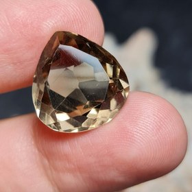 تصویر نگین سنگ اسموکی کوارتز آفریقایی معدنی با وزن 15.25 قیراط کد 26850 