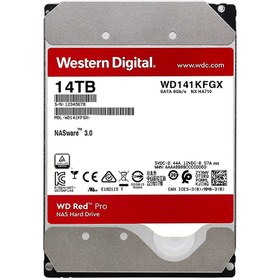 تصویر هارد اس اس دی اینترنال وسترن دیجیتال مدل WD141KFGX ظرفیت 14 ترابایت ا Western Digital 14TB WD Red Pro NAS Internal Hard Drive HDD - 7200 RPM, SATA 6 Gb/s, CMR, 512 MB Cache, 3.5" - WD141KFGX Western Digital 14TB WD Red Pro NAS Internal Hard Drive HDD - 7200 RPM, SATA 6 Gb/s, CMR, 512 MB Cache, 3.5" - WD141KFGX