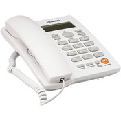 تصویر تلفن رومیزی UNIDEN AS7413 با نمایشگر شماره و اسپیکرفون یک‌طرفه (سفید / مشکی) 