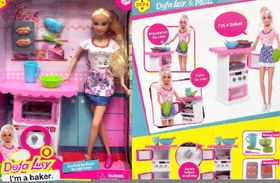 تصویر عروسک باربی نانوا آیتم 8421Defa Lucy I’m a Baker Barbie عروسک مدل عروسک باربی نانوا آیتم 8421Defa Lucy I’m a Baker Barbie