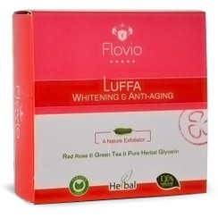 تصویر فلویو صابون گلیسیرینه شفاف حاوی عصاره گل رز سرخ Flovio Whitening And Anti-Aging Red Rose Soap