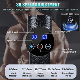 Massage Gun for Athletes,Cotsoco Deep Tissue Percussion Body Muscle Massager  with 30 Adjustable Speeds,10 Massage Heads,Handheld Deep Tissue Massager  for Neck Back Pain Relief (Black) 