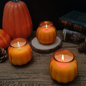 تصویر شمع جار پاییزی - ابی 