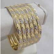 تصویر النگو زنانه طرح دو رنگ 