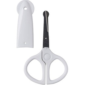 تصویر قیچی ناخن سفید همراه با درپوش روتو ROTHO White nail scissors with cap