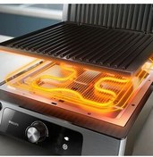 تصویر دستگاه ساندویچ و تست INOX VERSUNI NEW 5000 GRILL AND TOASTER 2200 W صفحه غیر استیک فیلیپس Philips 