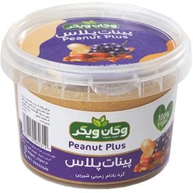 تصویر پینات پلاس(کره بادام زمینی شیرین)300گرم وگان ویگر Vegan Vigor peanut plus(Sweetened Peanut Butter) 300 gr