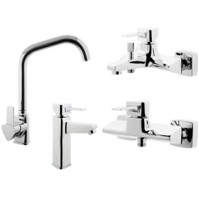 تصویر ست شیرآلات البرز روز مدل رویا کروم AlborzRooz Faucet Set, Roya Chrome