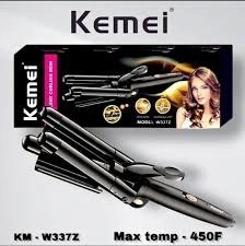 تصویر فر کننده مو مدل KEMEI W337Z کیمی Kemei W337Z 3 Barrel Hair Curler