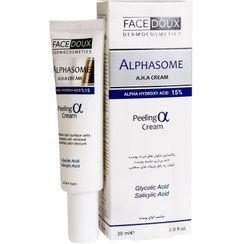 تصویر کرم لایه بردار 15 AHA درصد فیس دوکس مدل Alphasome حجم 30 میلی لیتر Face Doux Alphasome 15% AHA Peeling Cream 30 ml