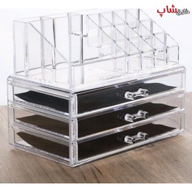 تصویر استند آرایشی ا Vision Plast Cosmetic Stand Three Drawers Vision Plast Cosmetic Stand Three Drawers