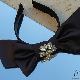 تصویر تل پاپیونی نگینی کد HF34 