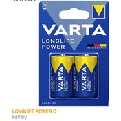 تصویر باتری C وارتا مدل long life power C بسته دو عددی باتری وارتا