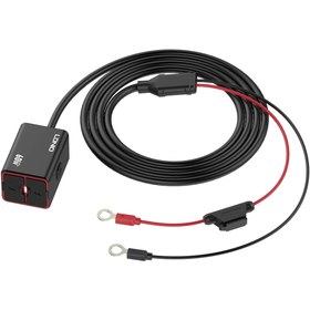 تصویر شارژر فندکی موتور سیکلت الدینیو مدل C108 ظرفیت ۶۰ وات فست شارژ 