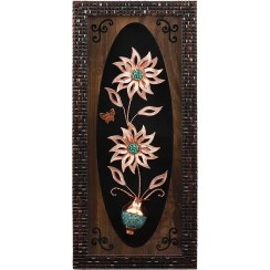 تصویر قاب فیروزه 15*35 طرح خورشیدی کد 01 