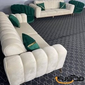 تصویر مبل راحتی 7 نفره مدل صدف 7 seater sofa, oyster model