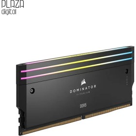 تصویر رم دسکتاپ DDR5 دو کاناله 7200 مگاهرتز CL34 کورسیر مدل Dominator Titanium RGB ظرفیت 32 گیگابایت 