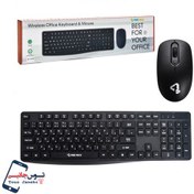 تصویر کیبرد و موس سایلنت وان مکس مدلOM-4300w W4300 Wireless Keyboard and Mouse