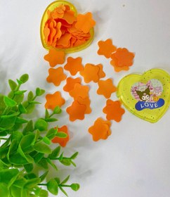 تصویر صابون کاغذی طرح قلب - نارنجی 