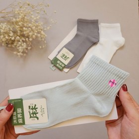 تصویر جوراب نیم ساق نخی کد J50 