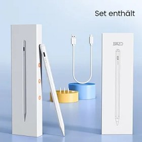 تصویر قلم لمسی Bazo-20 digital stylus (pen) along with the text “Bazo-20.”