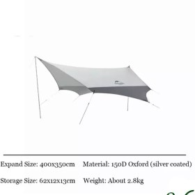 تصویر سایبان شش ضلعی نیچرهایک مدل NH22ZP009 Naturehike hexagonal canopy model NH22ZP009