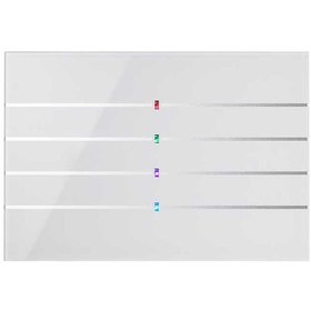 تصویر کلید هوشمند QUBIK LINE Glass keypad 8 buttons – white 