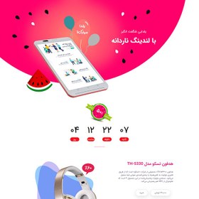 تصویر قالب HTML لندینگ ناردانه 