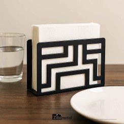 تصویر جای دستمال کاغذی فلزی مدل ورساچه zb8 نگهدارنده دستمال کاغذی رومیزی