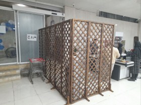 تصویر پارتیشن چوبی 50 در 180 سانت طرح لوزی 