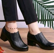 تصویر کفش طبی زنانه مدل خورشیدی رویه چرم سایز ۳۹ 