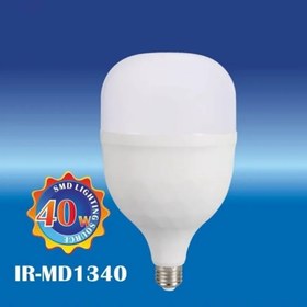 تصویر لامپ حبابی 40 وات LED استوانه‌ای مودی IR-MD1340 - نور مهتابی 