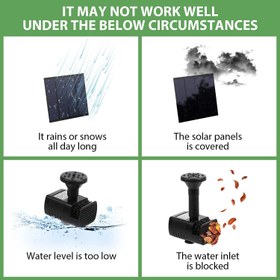 تصویر آبنما و فواره خورشیدی یا سولار بدون نیاز به برق و باطری مدل AS103-0718A SOLAR FUNTAIN AS103-0718A