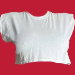 تصویر تيشرت و نیم تنه اِپُل دار كوتاه زنانه و دخترانه 