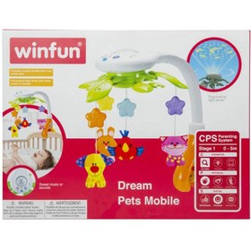 تصویر آویز تخت چراغدار موزیکال وین فان winfun Dream Pets Mobile, Multicoloured