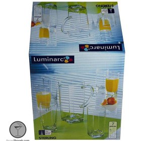 تصویر پارچ و لیوان استرلینگ لومینارک - Luminarc Drink Set Sterling - اصل UAE 