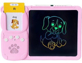 تصویر تخته دیجیتال آموزش نقاشی و نوشتن سخنگو Talking Flash Cards, Early Education Machine with LCD Writing Tablet for Toddlers 