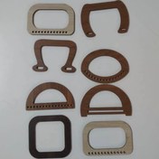 تصویر دسته کیف و زنبیل چوبی باکیفیت مناسب برای انواع بافت کیف دستی و کیف رو دوشی و انو 