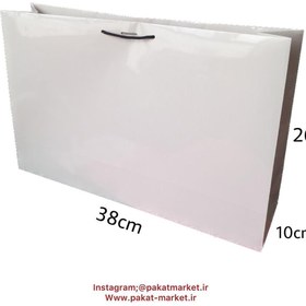تصویر ساک دستی گلاسه سایز ۱۰-۲۶-۳۸ - بسته ا Glass hand bag, size 38*26*10, horizontal Glass hand bag, size 38*26*10, horizontal